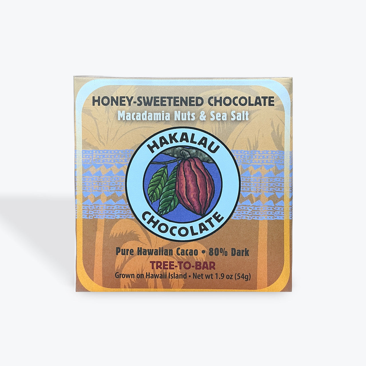 Macadamia Nuts with Sea Salt Bar - 80% - Hakalau Chocolate