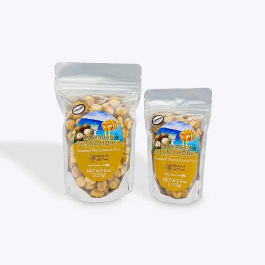 Hawaiian Island Honey - Roasted Macadamia Nuts, 4 oz - Ahualoa Family Farms
