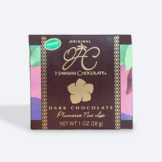 Large Plumeria - Dark Chocolate, 1oz - Original Hawaiian Chocolate Factory