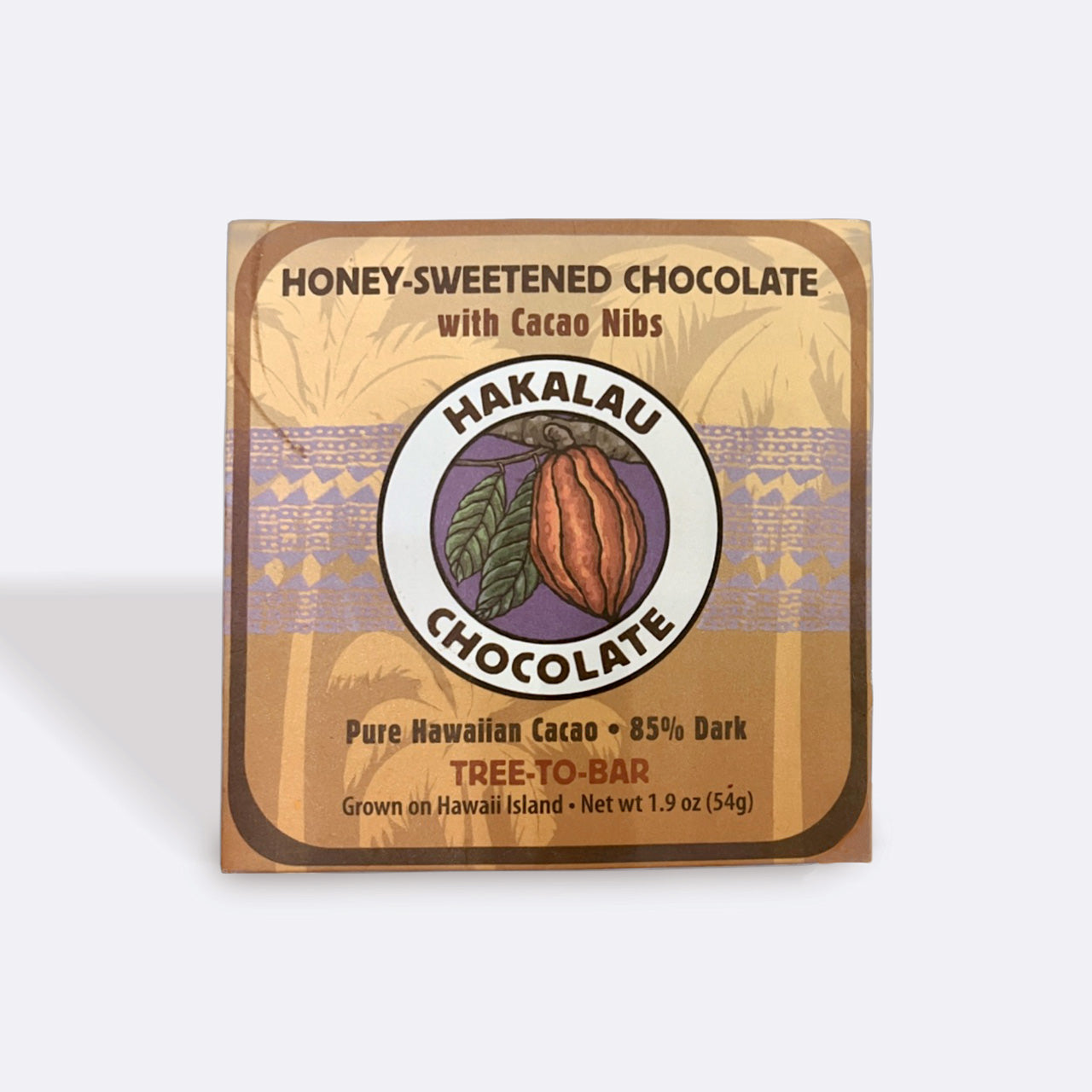 With Cacao Nibs Bar - 85% - Hakalau Chocolate
