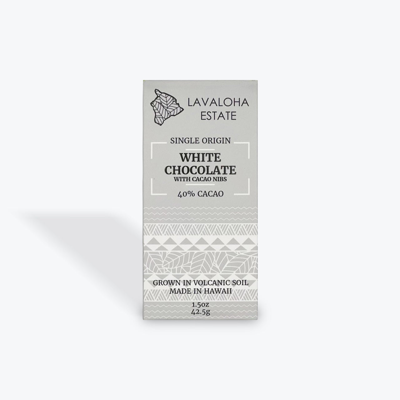 White Chocolate W/Nibs - 40% Cacao Bar - Lavaloha Chocolate