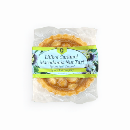Lilikoi Caramel Macadamia Nut Tart, 4inch - Hawaiian Tart Co.