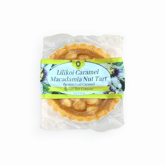 Lilikoi Caramel Macadamia Nut Tart, 4inch - Hawaiian Tart Co.