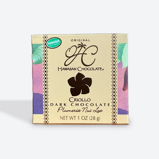 Large Plumeria - Criollo Dark Chocolate, 1oz -Original Hawaiian Chocolate Factory