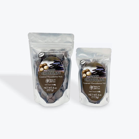 Dark Chocolate - Covered Macadamia Nuts, 8 oz - Ahualoa Family Farms
