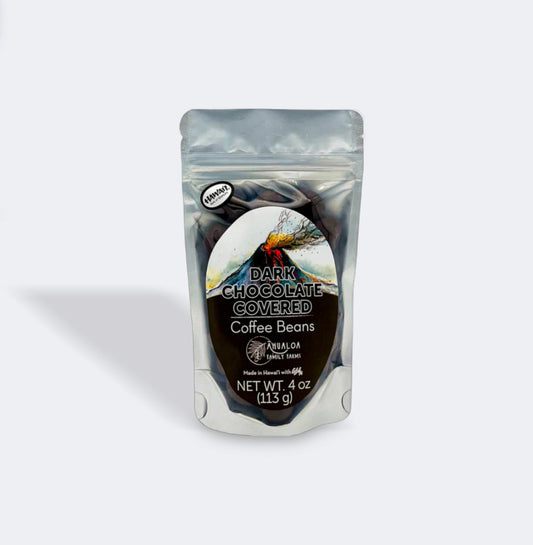 Dark Chocolate Covered Coffee Beans, 4 oz. - Ahualoa Family Farms